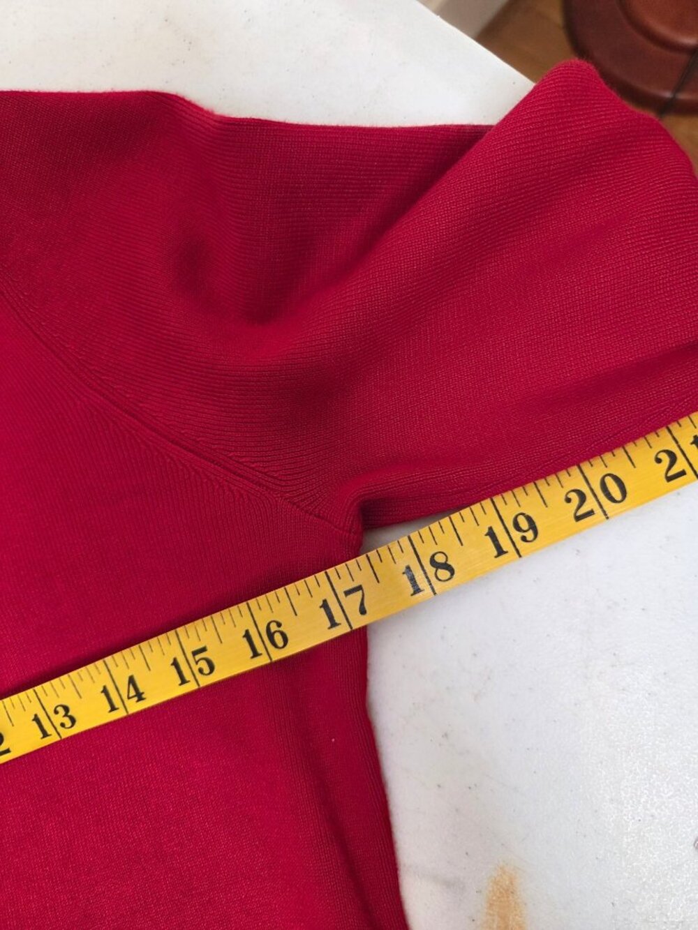 Chicos Red Mock Neck Sweater Button Detail Size M classic holiday fiesta modern - Picture 5 of 6